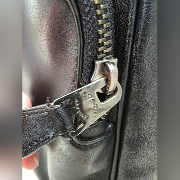 Coach Black Leather Unisex And/or Men's Bag - Gunmetal - Picture 9 of 15